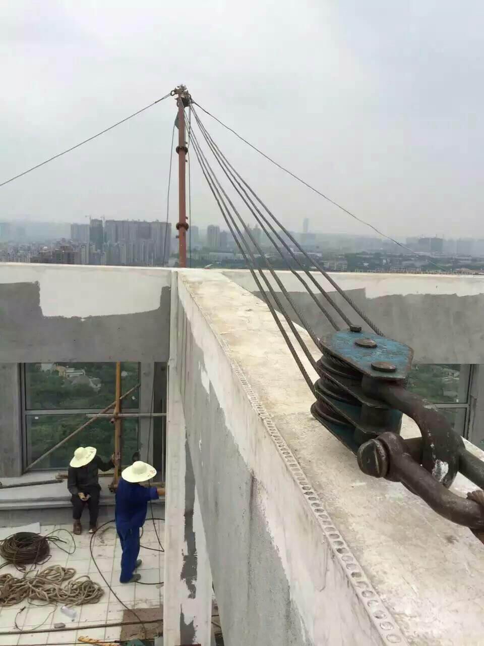 抱杆吊装，高空吊装